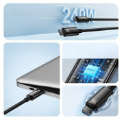 Baseus Tungsten Gold USB-C to USB-C Cable 240W (CAWJ040201) - кабел с бързо зареждане за устройства с USB-C порт (300 см) (черен)  5