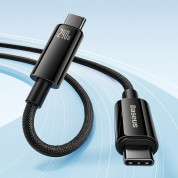 Baseus Tungsten Gold USB-C to USB-C Cable 240W (CAWJ040201) - кабел с бързо зареждане за устройства с USB-C порт (300 см) (черен)  3
