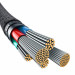 Baseus Aramid Fiber Braiding USB-C to Lightning Cable PD 20W (P10355803111-01) - изключително здрав USB-C към Lightning кабел за Apple устройства с Lightning порт (200 см) (черен) 3