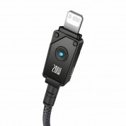 Baseus Aramid Fiber Braiding USB-C to Lightning Cable PD 20W (P10355803111-01) - изключително здрав USB-C към Lightning кабел за Apple устройства с Lightning порт (200 см) (черен) 3