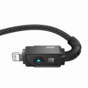 Baseus Aramid Fiber Braiding USB-C to Lightning Cable PD 20W (P10355803111-01) - изключително здрав USB-C към Lightning кабел за Apple устройства с Lightning порт (200 см) (черен) 1