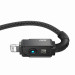 Baseus Aramid Fiber Braiding USB-C to Lightning Cable PD 20W (P10355803111-01) - изключително здрав USB-C към Lightning кабел за Apple устройства с Lightning порт (200 см) (черен) 2