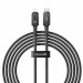 Baseus Aramid Fiber Braiding USB-C to Lightning Cable PD 20W (P10355803111-01) - изключително здрав USB-C към Lightning кабел за Apple устройства с Lightning порт (200 см) (черен) 1