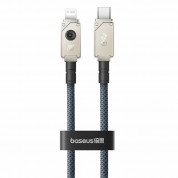 Baseus Aramid Fiber Braiding USB-C to Lightning Cable PD 20W (P10355803221-01) - изключително здрав USB-C към Lightning кабел за Apple устройства с Lightning порт (200 см) (син) 1
