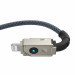 Baseus Aramid Fiber Braiding USB-C to Lightning Cable PD 20W (P10355803221-01) - изключително здрав USB-C към Lightning кабел за Apple устройства с Lightning порт (200 см) (син) 5