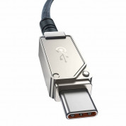 Baseus Aramid Fiber Braiding USB-C to Lightning Cable PD 20W (P10355803221-01) - изключително здрав USB-C към Lightning кабел за Apple устройства с Lightning порт (200 см) (син) 5