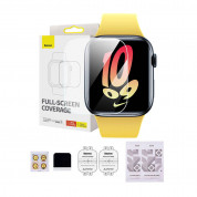 Baseus NanoCrystal Full Screen Protector Set (P6001510B201-00) - комплект от 2 броя защитно покритие с извити ръбове за целия дисплей на Apple Watch 40мм (прозрачен)