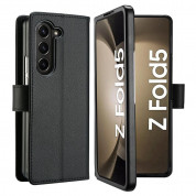 Tech-Protect Wallet Leather Flip Case - кожен калъф, тип портфейл за Samsung Galaxy Z Fold5 (черен) 1