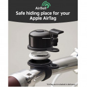AirBell AirTag Bicycle Bell Holder 22mm - иновативен звънец за колело с вградено отделение за Apple AirTag (черен) 1