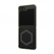 Urban Armor Gear Plyo Pro Case - удароустойчив хибриден кейс с MagSafe за Samsung Galaxy Z Flip5 (зелен-черен) 3