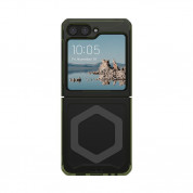 Urban Armor Gear Plyo Pro Case - удароустойчив хибриден кейс с MagSafe за Samsung Galaxy Z Flip5 (зелен-черен) 1