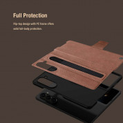 Nillkin Aoge Leather Flip Case - кожен калъф за Samsung Galaxy Z Fold5 (кафяв) 9