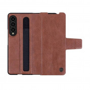 Nillkin Aoge Leather Flip Case - кожен калъф за Samsung Galaxy Z Fold5 (кафяв) 1