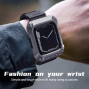 Nillkin DynaGuard Watch Strap and Case - удароустойчив алуминиев кейс от най-висок клас с вградена каишка за Apple Watch 45мм (черен) 4