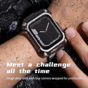 Nillkin DynaGuard Watch Strap and Case - удароустойчив алуминиев кейс от най-висок клас с вградена каишка за Apple Watch 45мм (черен) 6