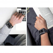 Nillkin DynaGuard Watch Strap and Case - удароустойчив алуминиев кейс от най-висок клас с вградена каишка за Apple Watch 45мм (черен) 5