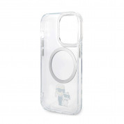 Karl Lagerfeld IML Karl and Choupette NFT MagSafe Case - хибриден удароустойчив кейс с MagSafe за iPhone 14 Pro (прозрачен) 4