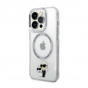 Karl Lagerfeld IML Karl and Choupette NFT MagSafe Case - хибриден удароустойчив кейс с MagSafe за iPhone 14 Pro (прозрачен)