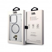 Karl Lagerfeld IML Karl and Choupette NFT MagSafe Case - хибриден удароустойчив кейс с MagSafe за iPhone 14 Pro (прозрачен) 5