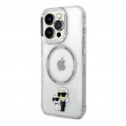 Karl Lagerfeld IML Karl and Choupette NFT MagSafe Case for iPhone 14 Pro Max (clear)