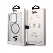 Karl Lagerfeld IML Karl and Choupette NFT MagSafe Case - хибриден удароустойчив кейс с MagSafe за iPhone 14 Pro Max (прозрачен) 5
