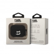 Karl Lagerfeld AirPods Pro 3D Logo NFT Choupette Head Silicone Case - силиконов калъф с карабинер за Apple AirPods Pro (черен) 2