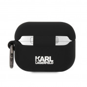 Karl Lagerfeld AirPods Pro 3D Logo NFT Choupette Head Silicone Case - силиконов калъф с карабинер за Apple AirPods Pro (черен) 1