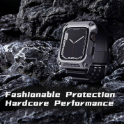 Nillkin DynaGuard Watch Strap and Case - удароустойчив алуминиев кейс от най-висок клас с вградена каишка за Apple Watch 45мм (сив) 2