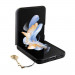 Guess 4G Charms Collection Hard Case - дизайнерски кожен кейс за Samsung Galaxy Z Flip5 (кафяв) 4