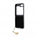 Guess 4G Charms Collection Hard Case - дизайнерски кожен кейс за Samsung Galaxy Z Flip5 (черен) 7