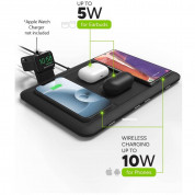 Mophie 4-in-1 Wireless Charging Mat - четворна поставка (пад) за безжично зареждане на мобилни устройства, Apple Airpods и Apple Watch (черен) 6