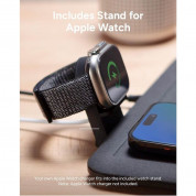Mophie 4-in-1 Wireless Charging Mat - четворна поставка (пад) за безжично зареждане на мобилни устройства, Apple Airpods и Apple Watch (черен) 5
