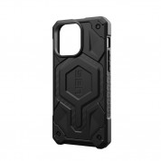 Urban Armor Gear Monarch Pro MagSafe Case - удароустойчив хибриден кейс с MagSafe за iPhone 15 Pro Max (черен-карбон) 12