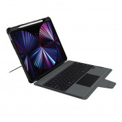 Nillkin Bumper Combo Keyboard Protective Case Backlit Version - удароустойчив кейс, с отделяща клавиатура и поставка за iPad Pro 12.9 M2 (2022), iPad Pro 12.9 M1 (2021), iPad Pro 12.9 (2020) (черен)