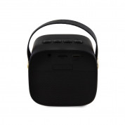 Guess PU 4G Mini Bluetooth Speaker With Strap 5W - дизайнерски портативен безжичен блутут спийкър за мобилни устройства (черен) 2