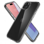 Spigen Crystal Hybrid Case - хибриден кейс с висока степен на защита за iPhone 15 Plus (прозрачен) 6