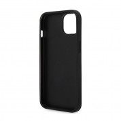 Guess PU 4G Metal Logo Leather Hard Case - дизайнерски кожен кейс за iPhone 15 (сив) 4