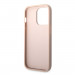 Guess PU 4G Metal Logo Leather Hard Case - дизайнерски кожен кейс за iPhone 15 Pro (розов) 5
