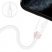Dudao Fast Charging USB-C to Lightning Cable PD 30W - USB-C към Lightning кабел за Apple устройства с Lightning порт (100 см) (бял)  3