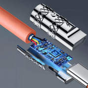 Dudao Angled USB-A to USB-C Cable 120W - здрав кабел с бързо зареждане за устройства с USB-C порт (100 см) (оранжев) 3
