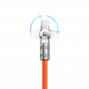 Dudao Angled Fast Charging USB-A to Lightning Cable PD 30W - USB-A към Lightning кабел за Apple устройства с Lightning порт (100 см) (оранжев)  3