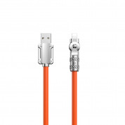 Dudao Angled Fast Charging USB-A to Lightning Cable PD 30W - USB-A към Lightning кабел за Apple устройства с Lightning порт (100 см) (оранжев) 