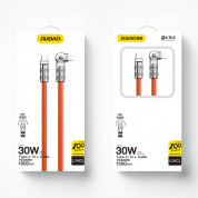 Dudao Angled Fast Charging USB-C to Lightning Cable PD 30W - USB-C към Lightning кабел за Apple устройства с Lightning порт (100 см) (оранжев)  6