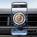 Dudao F12MAX MagSafe Air Vent Car Mount 15W - магнитна поставка за радиатора на кола с безжично зареждане за iPhone с MagSafe (черен) 4