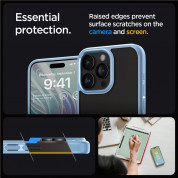 Spigen Crystal Hybrid Case - хибриден кейс с висока степен на защита за iPhone 15 Pro Max (син)	 12