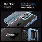 Spigen Crystal Hybrid Case - хибриден кейс с висока степен на защита за iPhone 15 Pro Max (син)	 10