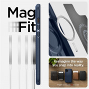 Spigen Mag Armor MagSafe Case - силиконов (TPU) калъф с висока степен на защита с MagSafe за iPhone 15 Plus (син) 12