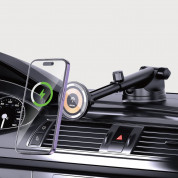 Daduo MagSafe Dashboard Car Mount 15W - поставка за таблото или стъклото на кола с безжично зареждане за iPhone с Magsafe (черен) 7