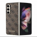 Guess 4G Charms Collection Hard Case - дизайнерски кожен кейс за Samsung Galaxy Z Fold5 (кафяв) 4