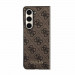 Guess 4G Charms Collection Hard Case - дизайнерски кожен кейс за Samsung Galaxy Z Fold5 (кафяв) 1